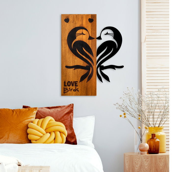 Wallity Love Birds 5 Escultura de pared de madera y metal Wallity Love Birds 5 Escultura de pared de madera y metal